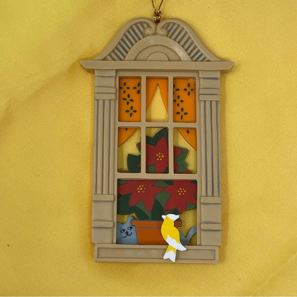 Vintage 80s Peekaboo Kitty Cat Window Ornament Hanging Decor - Picture 3 of 14